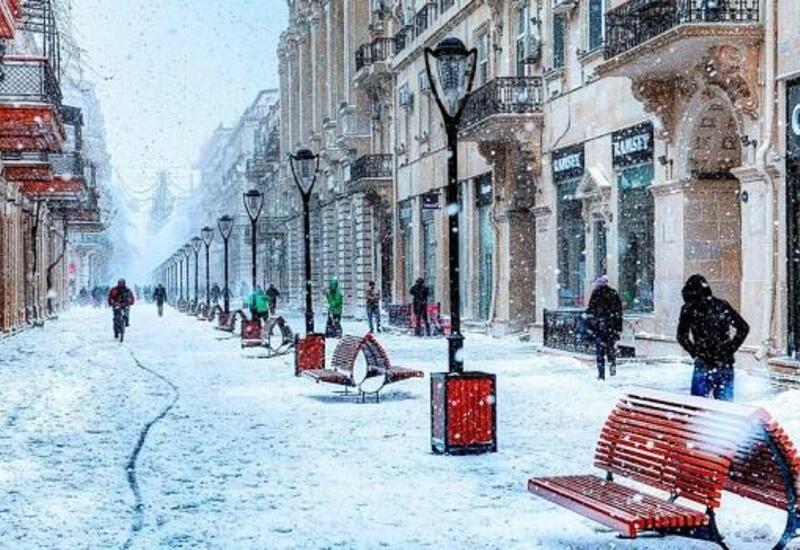 Bakıda sabah da qar yağacaq