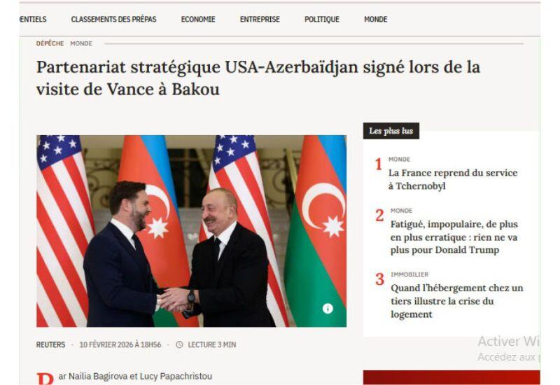 Французские СМИ пишут о визите вице-президента США в Баку