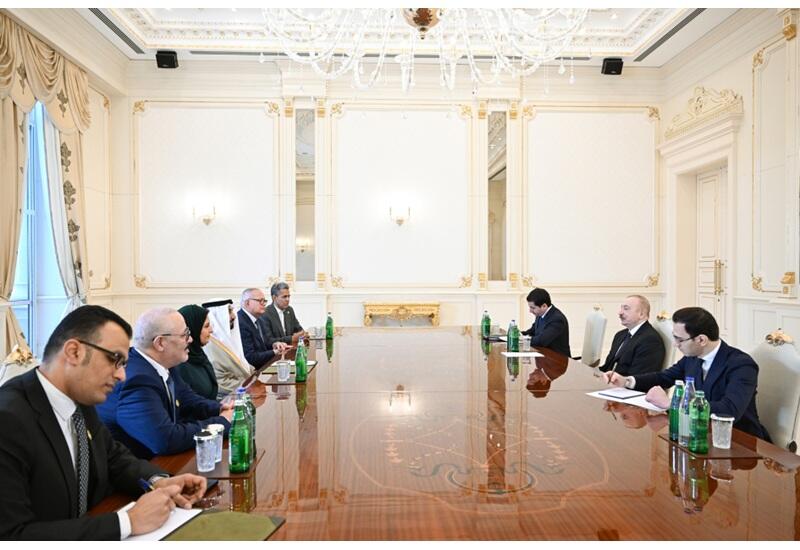 Prezident İlham Əliyev Ərəb Parlamentinin prezidentinin başçılıq etdiyi nümayəndə heyətini qəbul edib