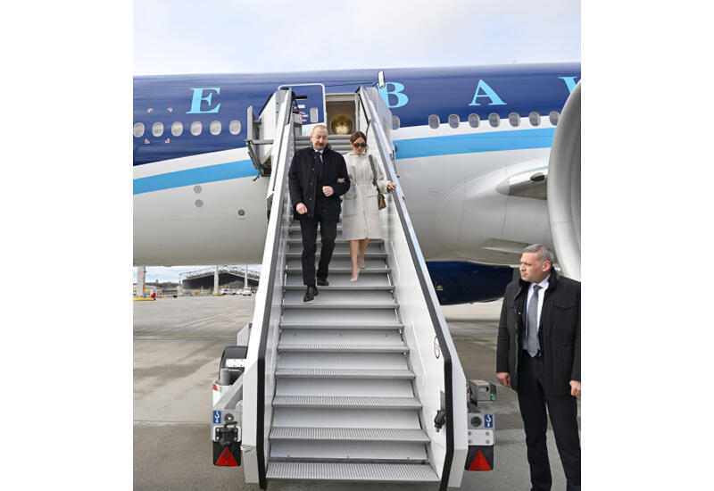 Президент Ильхам Алиев прибыл с визитом в Германию