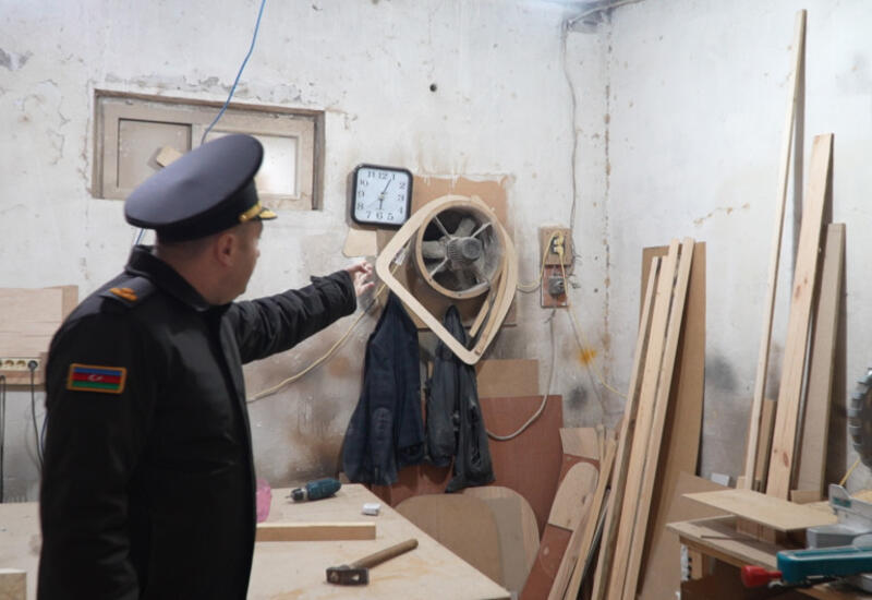 Bakıda yanğın təhlükəli mebel sexinin fəaliyyəti dayandırıldı