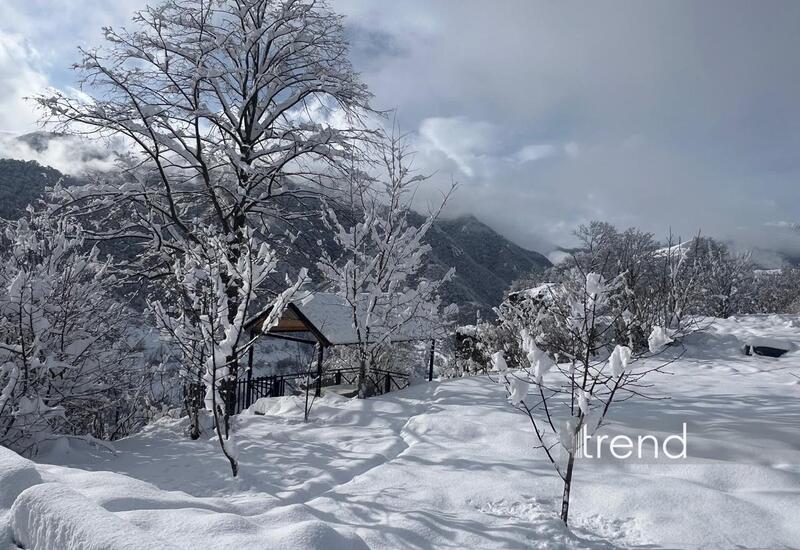 Высота снежного покрова в Кяльбаджаре достигает 40 см