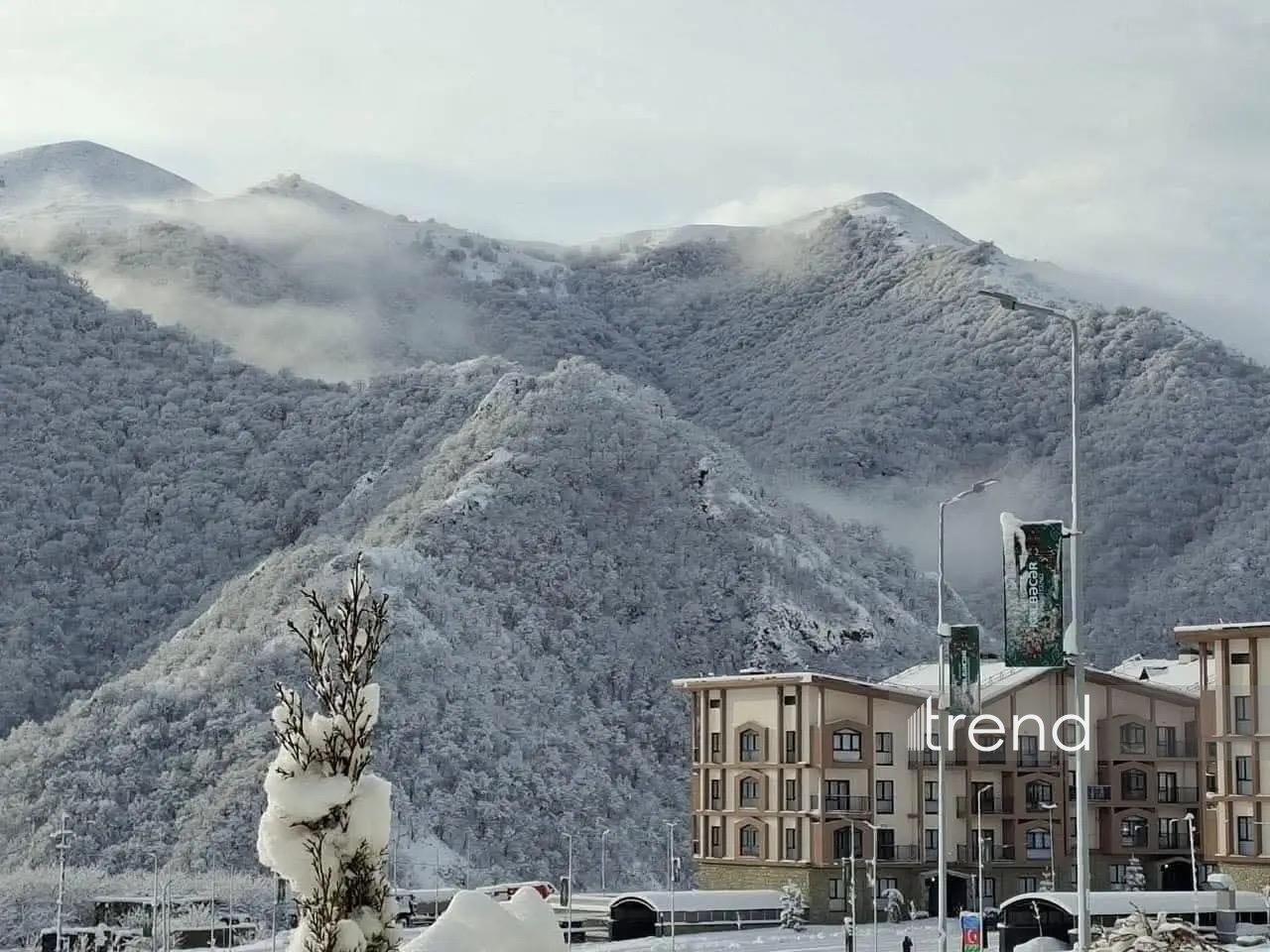 Высота снежного покрова в Кяльбаджаре достигает 40 см