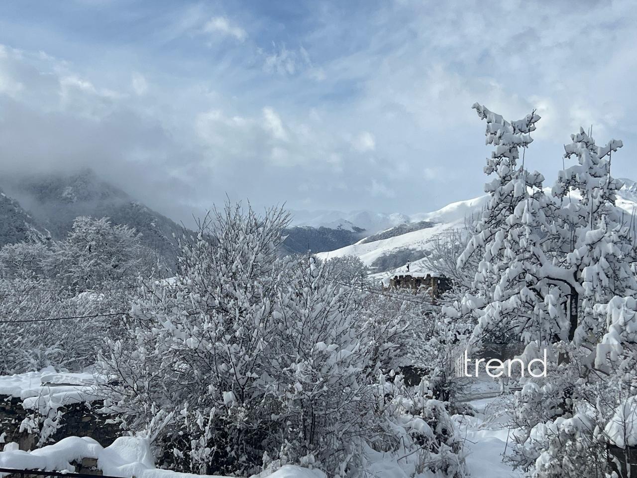 Высота снежного покрова в Кяльбаджаре достигает 40 см