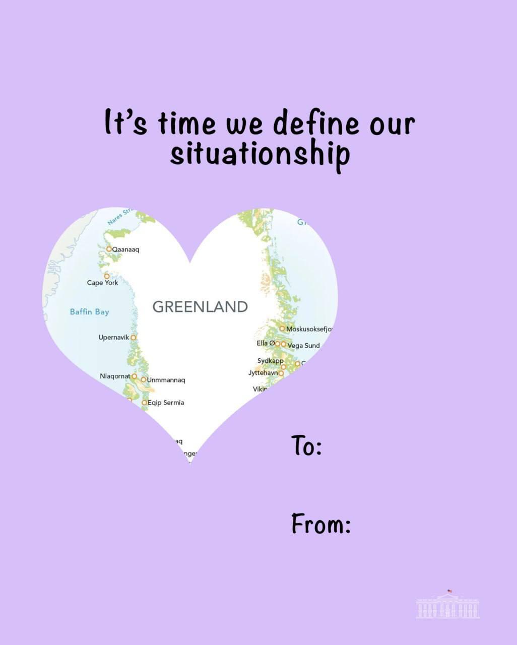 Белый дом опубликовал валентинки с Мадуро и Гренландией