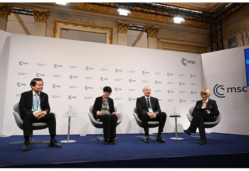 Президент Ильхам Алиев принял участие в панельных дискуссиях в Мюнхене