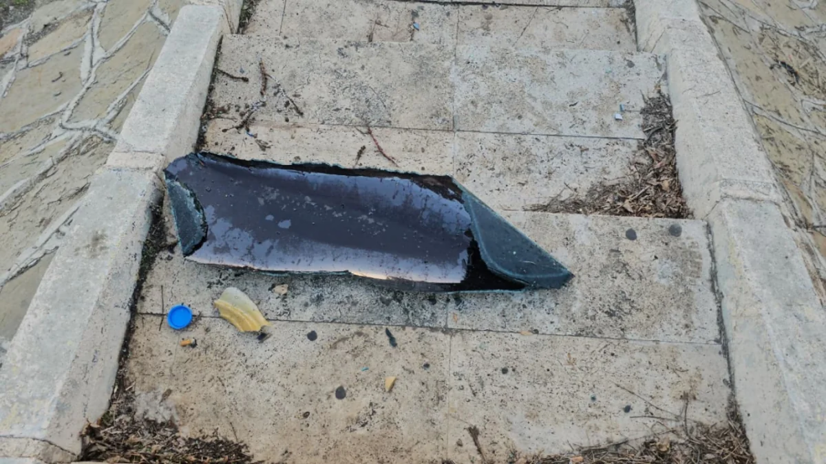 В Нахчыване автомобиль врезался в столб и перевернулся