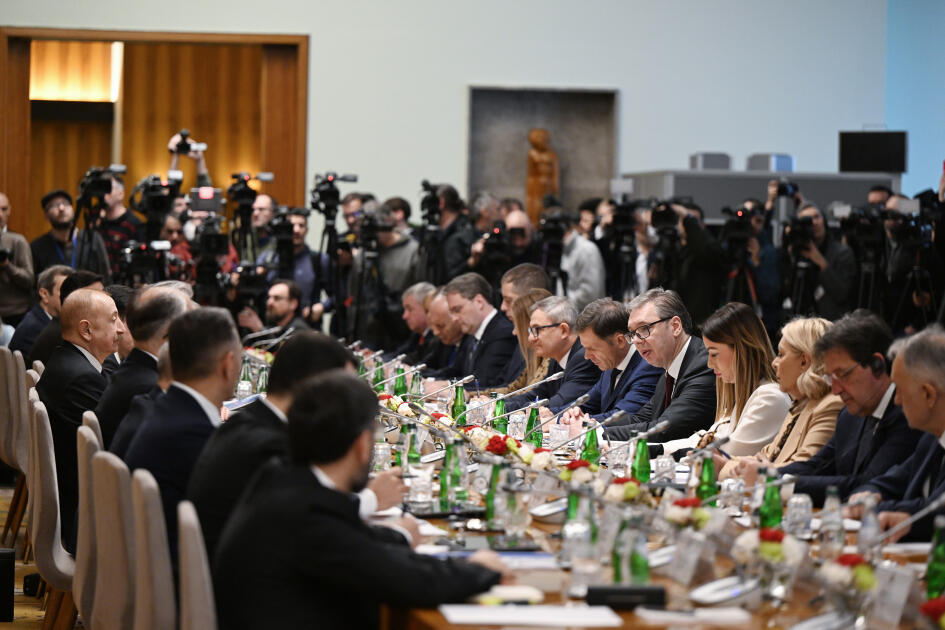 Prezident İlham Əliyev Belqradda Azərbaycan və Serbiya arasında Strateji Tərəfdaşlıq Şurasının 1-ci iclasında iştirak edib