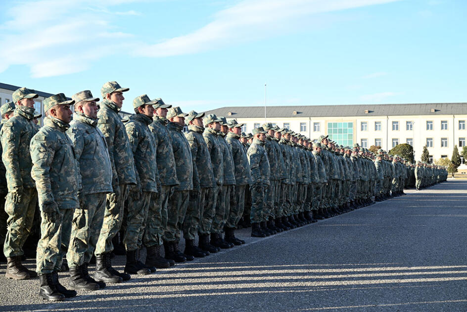 Azərbaycan Ordusunda andiçmə mərasimləri keçirilib