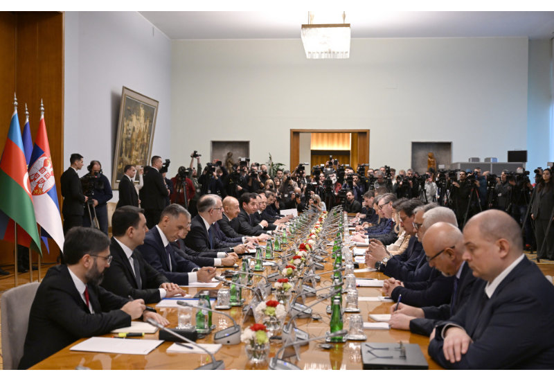 Prezident İlham Əliyev Belqradda Azərbaycan və Serbiya arasında Strateji Tərəfdaşlıq Şurasının 1-ci iclasında iştirak edib