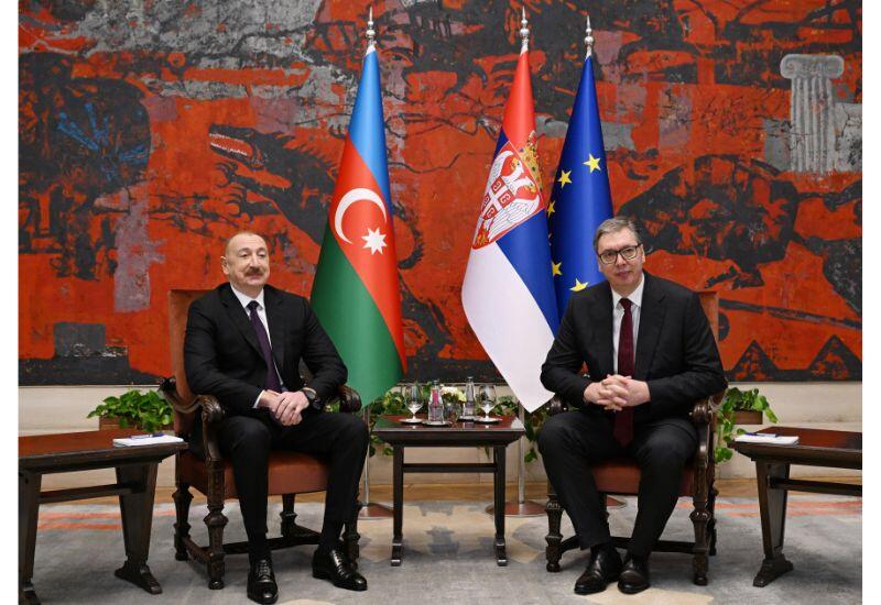 В Белграде состоялась встреча Президента Ильхама Алиева с Президентом Александаром Вучичем один на один