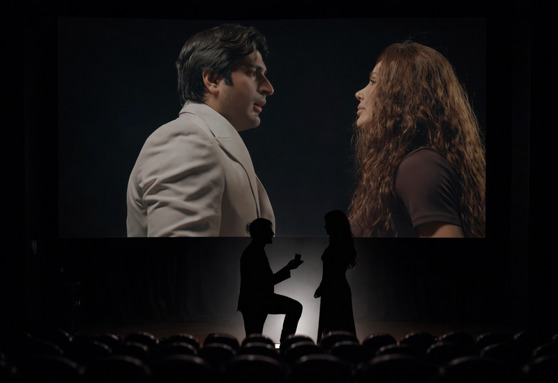 Необычное предложение руки и сердца в Баку - зритель, выкупив все билеты, в кинозал…