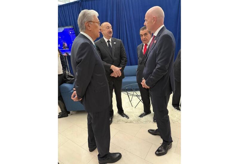 Президент Ильхам Алиев в кулуарах заседания Совета мира в Вашингтоне