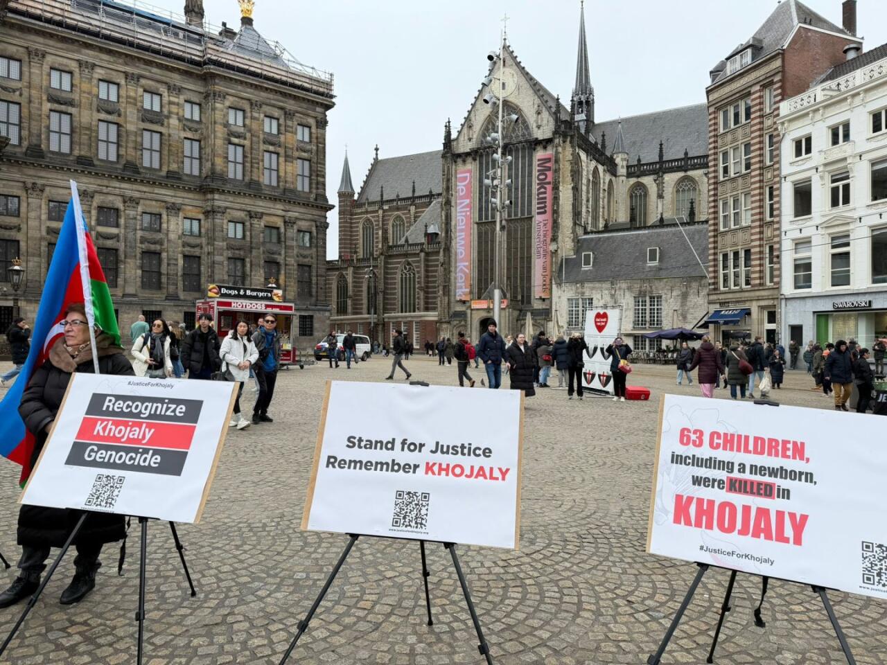Призыв «Справедливость к Ходжалы!» в центре Амстердама