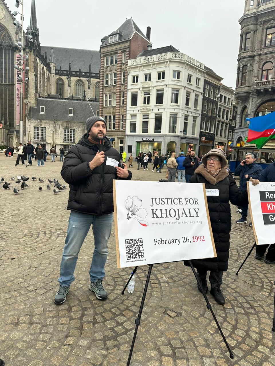 Призыв «Справедливость к Ходжалы!» в центре Амстердама