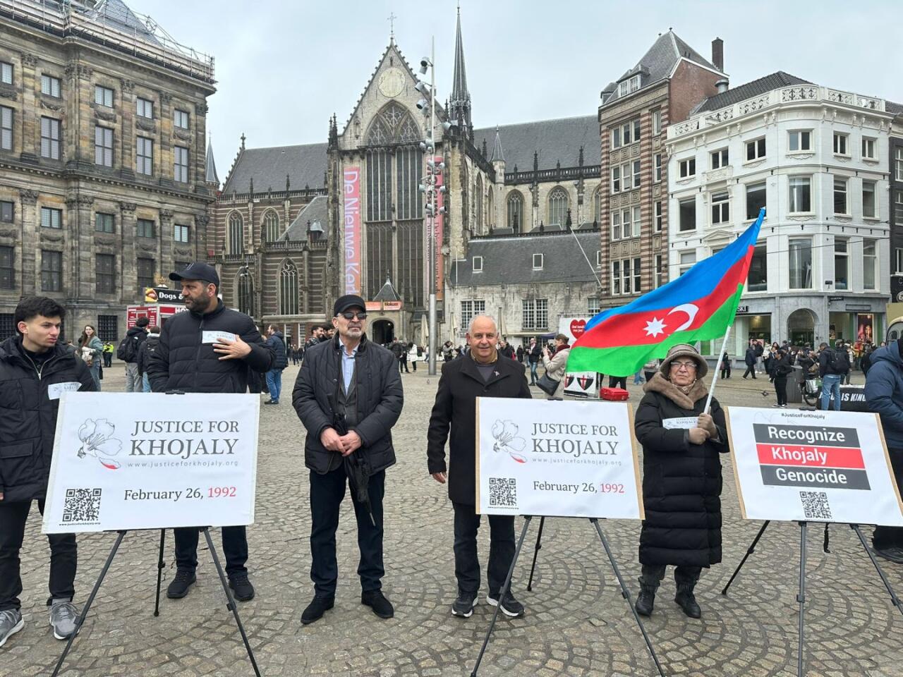 Призыв «Справедливость к Ходжалы!» в центре Амстердама
