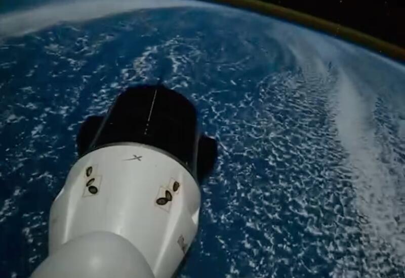 Завораживающие кадры ночного пролета космического корабля Crew-11