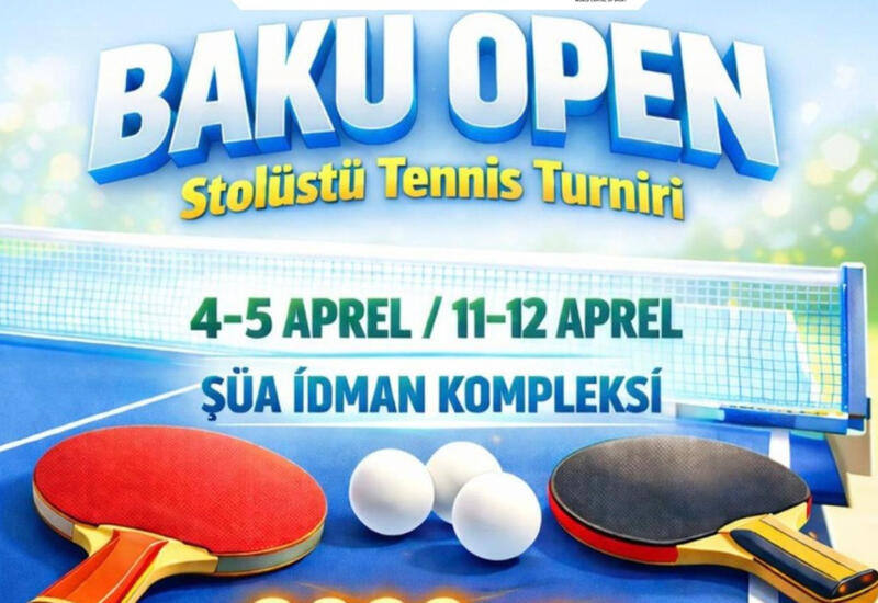 Состоится турнир по настольному теннису Baku Open