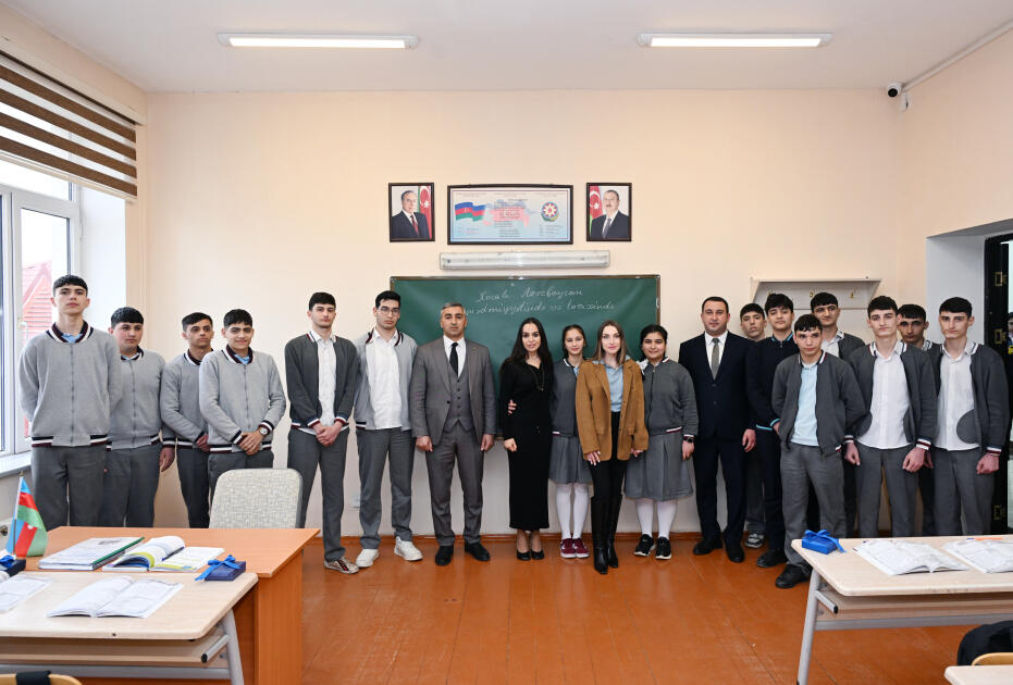 Leyla Əliyeva və Alena Əliyeva Quba şəhərində internat tipli ümumtəhsil məktəbini və STEAM mərkəzini ziyarət ediblər