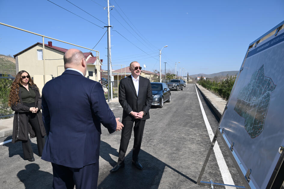 Prezident İlham Əliyev və Birinci xanım Mehriban Əliyeva Xocavənd kəndində görülmüş işlərlə tanış olublar