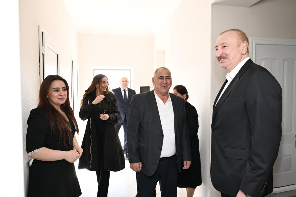 Prezident İlham Əliyev və Birinci xanım Mehriban Əliyeva Xocavənd kəndində görülmüş işlərlə tanış olublar