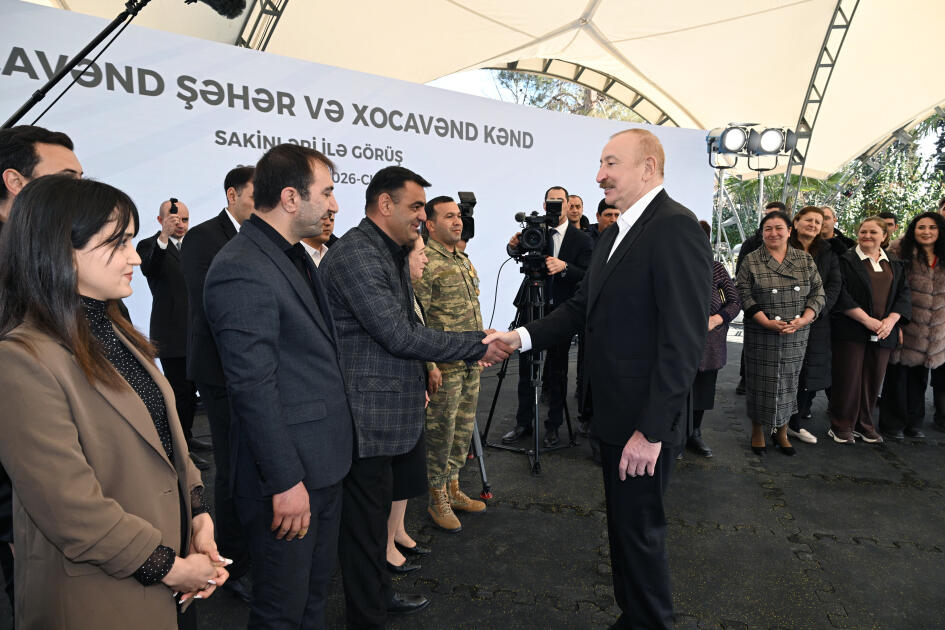Prezident İlham Əliyev və Birinci xanım Mehriban Əliyeva Xocavənd şəhər və Xocavənd kənd sakinləri ilə görüşüblər