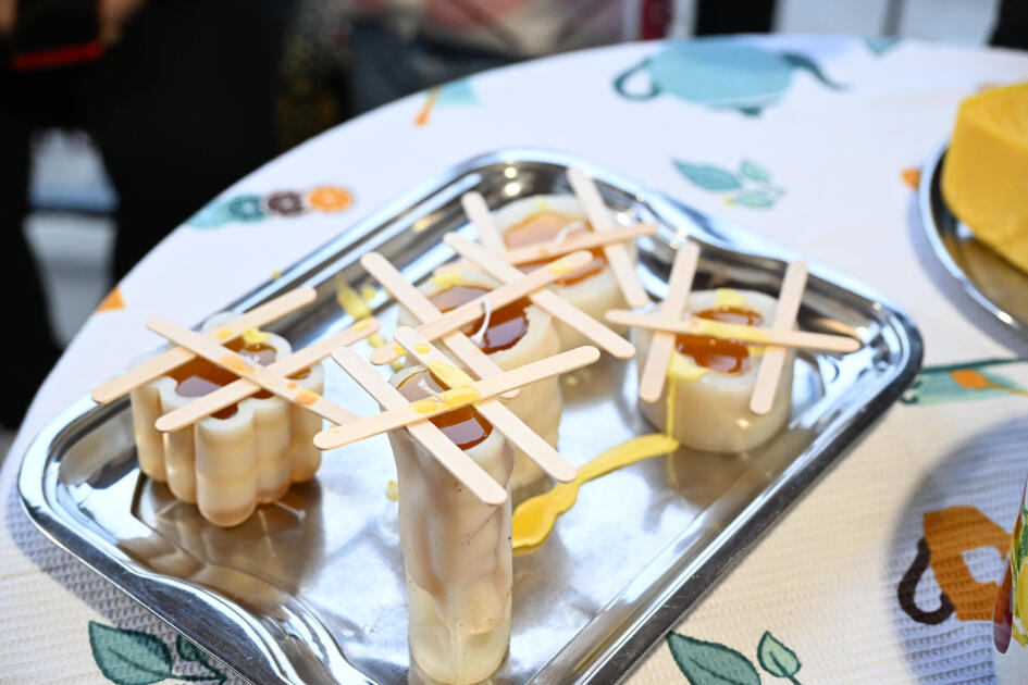 Leyla Əliyeva Qubada arıçı ailəsinin qonağı olub