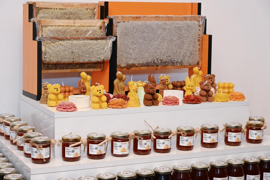 Leyla Əliyeva Qubada arıçı ailəsinin qonağı olub