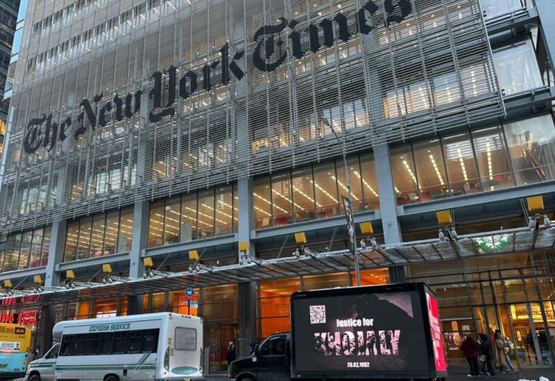 В Нью-Йорке прошла информационная акция в связи с Ходжалинским геноцидом