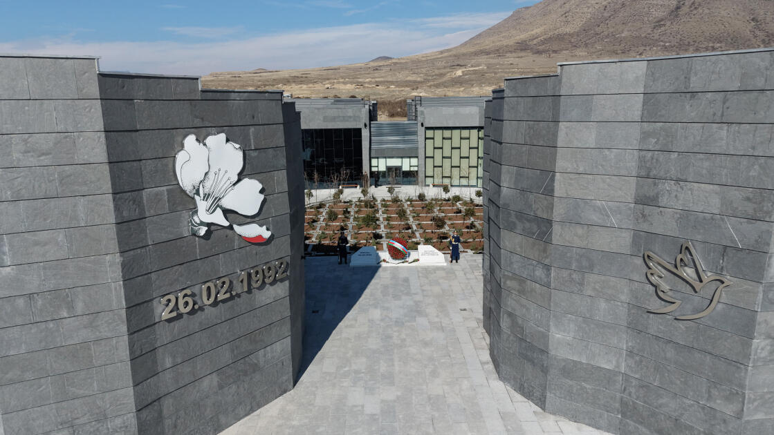 Prezident İlham Əliyev və Birinci xanım Mehriban Əliyeva Xocalı Soyqırımı Memorialının açılışında iştirak ediblər