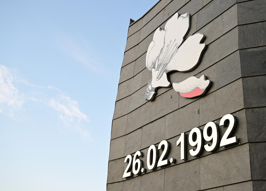 Prezident İlham Əliyev və Birinci xanım Mehriban Əliyeva Xocalı Soyqırımı Memorialının açılışında iştirak ediblər