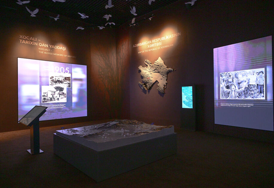 Prezident İlham Əliyev və Birinci xanım Mehriban Əliyeva Xocalı Soyqırımı Memorialının açılışında iştirak ediblər