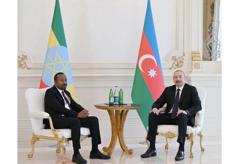 Prezident İlham Əliyevin Efiopiyanın Baş naziri ilə təkbətək görüşü olub