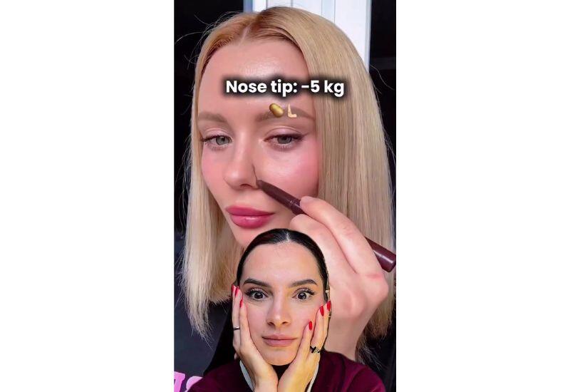 Лайфхак как уменьшить нос
