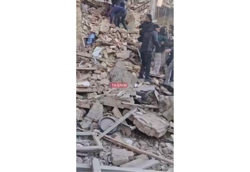 Разрушенные здания в Тегеране