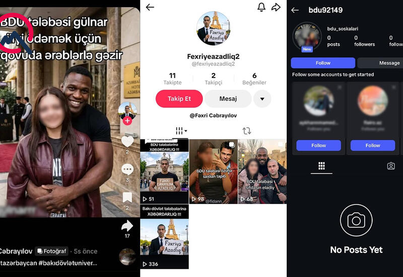 BDU tələbələrinin nalayiq formada paylaşılması davam edir