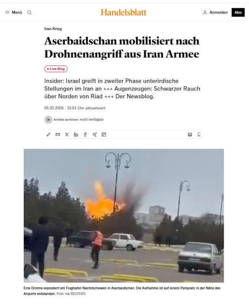 Немецкие медиа широко осветили атаки БПЛА по территории Азербайджана