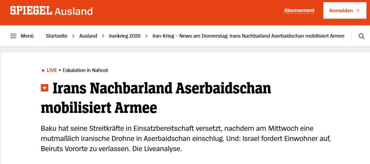 Немецкие медиа широко осветили атаки БПЛА по территории Азербайджана