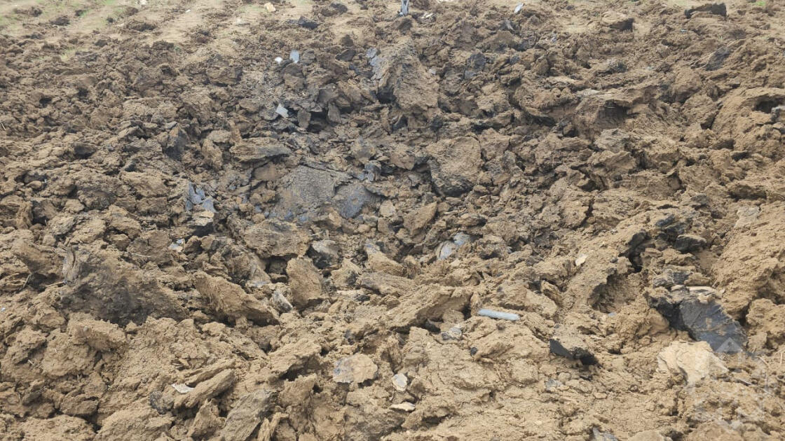 Кадры обломков иранского беспилотника, упавшего вблизи школы в Нахчыване