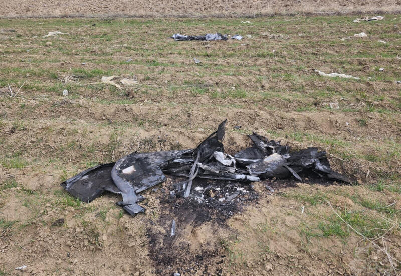 Кадры обломков иранского беспилотника, упавшего вблизи школы в Нахчыване