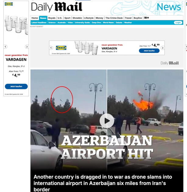 Высказывания Президента Ильхама Алиева о дроновой атаке Ирана на Азербайджан - в центре внимания мировых медиа