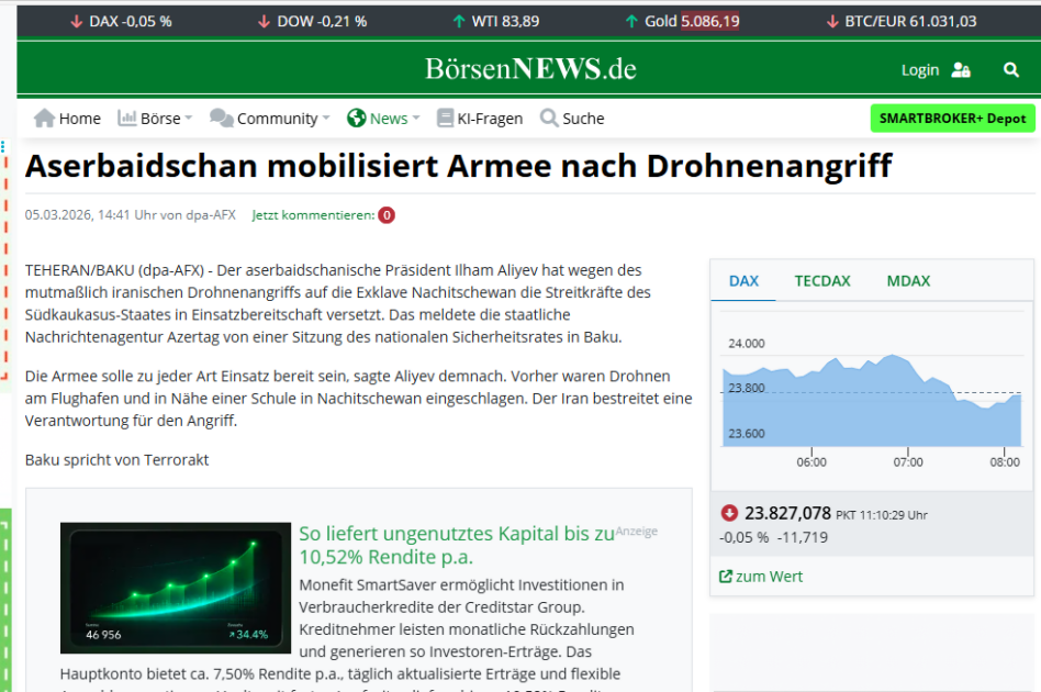 Prezident İlham Əliyevin İranın Azərbaycana dron hücumuna dair fikirləri dünya mediasının diqqət mərkəzindədir
