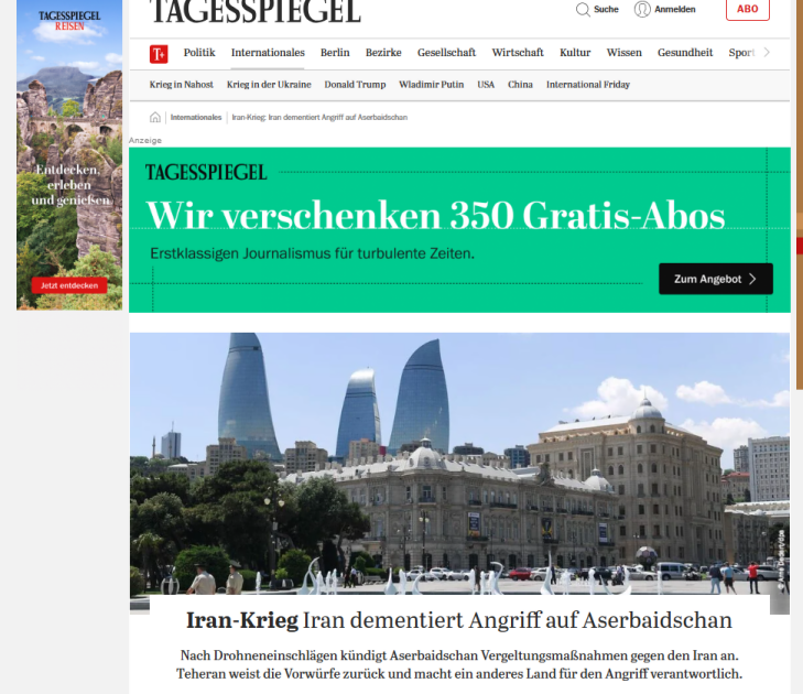 Prezident İlham Əliyevin İranın Azərbaycana dron hücumuna dair fikirləri dünya mediasının diqqət mərkəzindədir