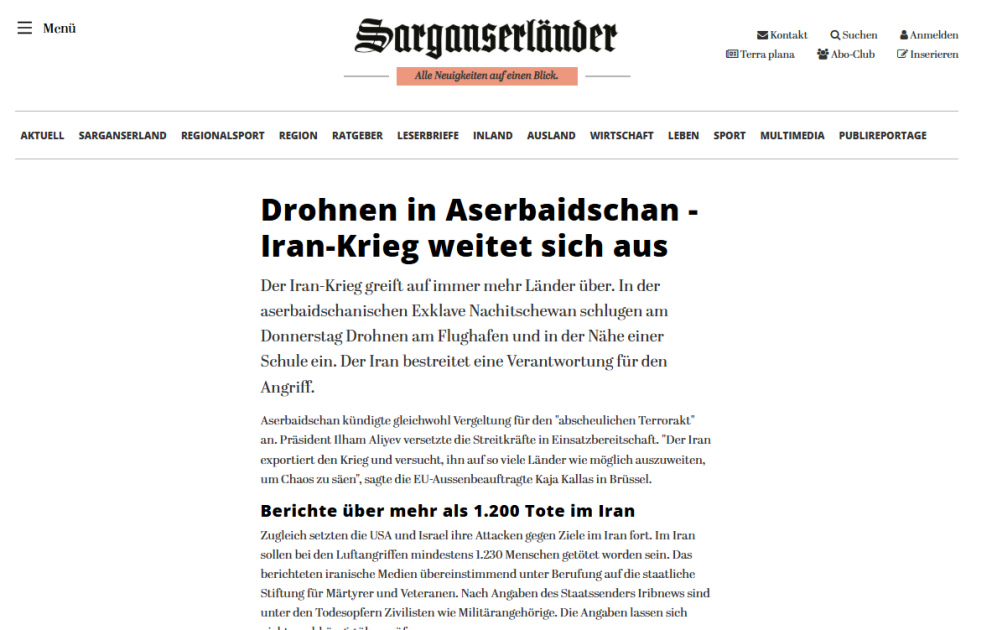 Prezident İlham Əliyevin İranın Azərbaycana dron hücumuna dair fikirləri dünya mediasının diqqət mərkəzindədir