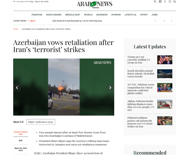 Prezident İlham Əliyevin İranın Azərbaycana dron hücumuna dair fikirləri dünya mediasının diqqət mərkəzindədir