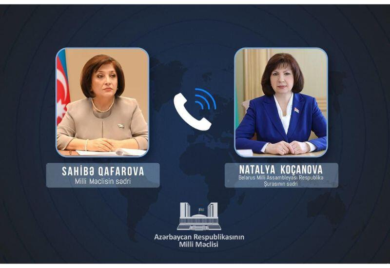 Спикеры парламентов Азербайджана и Беларуси обсудили ситуацию в регионе
