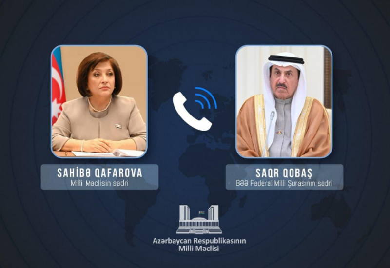Sahibə Qafarova və BƏƏ Federal Milli Şurasının sədri Saqr Qobaş arasında telefon danışığı olub