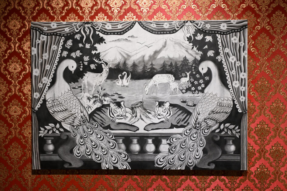 Leyla Əliyeva "Mənzərəyə açılan ev" mövzusunda qrup sərgisində iştirak edib