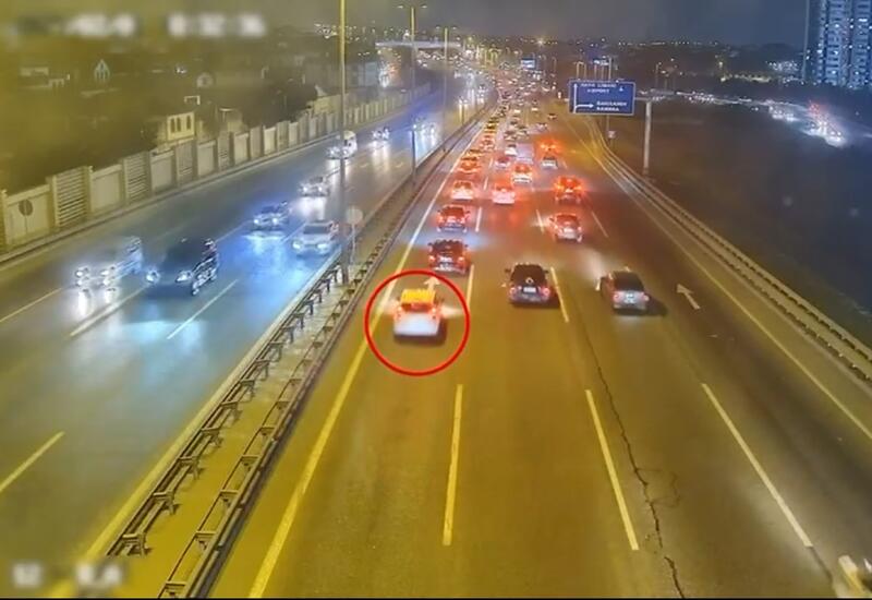 Bakıda qəza anları kameraya düşdü