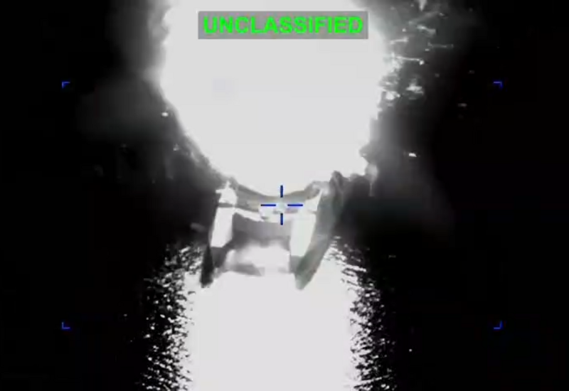 Кадры ударов по кораблям ВМС Ирана